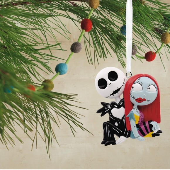 Holiday Ornament Disney Tim Burton's The Nightmare Before Christmas Jack & Sally - Picture 1 of 5
